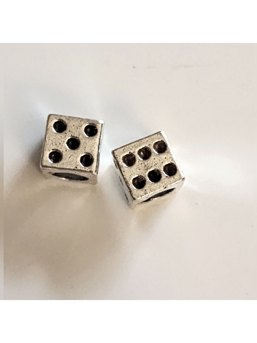 😎PAIR OF  Dice Spacer Bead compatable with Pandora